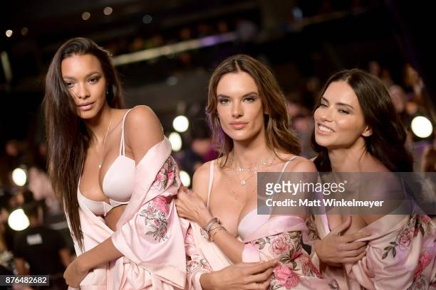 Lais Ribeiro, Alessandra Ambrosio and Adriana Lima during 2017 Victoria's Secret Fashion Show In Shanghai at Mercedes-Benz Arena on November 20, 2017...