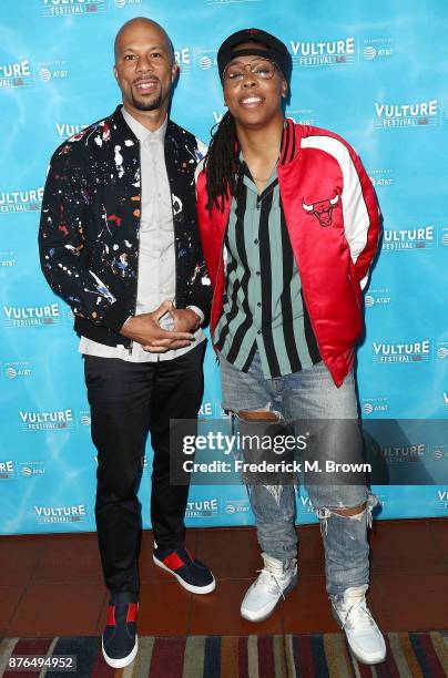 Common and Lena Waithe attend the Vulture Festival Los Angeles at the Hollywood Roosevelt Hotel on November 19, 2017 in Hollywood, California.