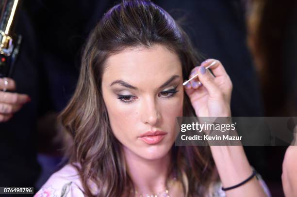 Victoria's Secret angel Alessandra Ambrosio poses during 2017 Victoria's Secret Fashion Show In Shanghai at Mercedes-Benz Arena on November 20, 2017...