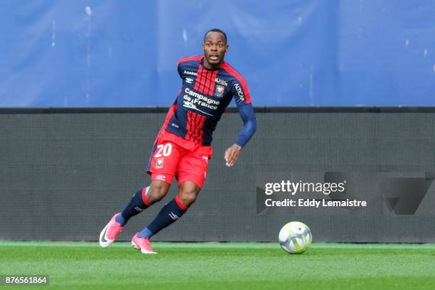 Herve Bazile of Caen during the Ligue 1 match between SM Caen and OGC Nice at Stade Michel D'Ornano on November 19, 2017 in Caen, .