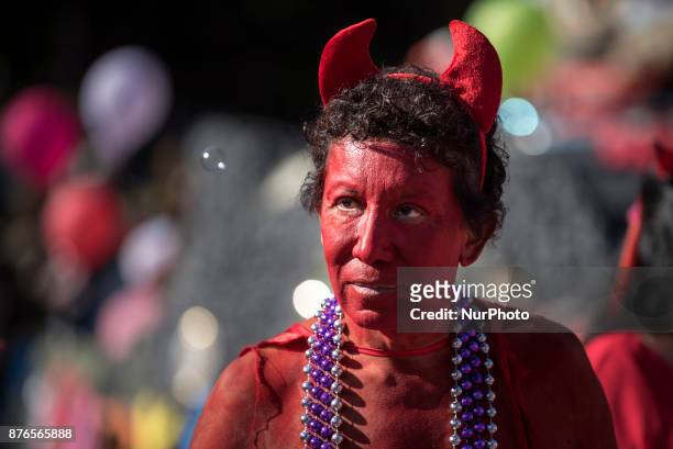 Participant in the Doo Dah Parade in Pasadena, California on November 19, 2017. The eccentric parade celebrated 40 years of flamboyant and offbeat...