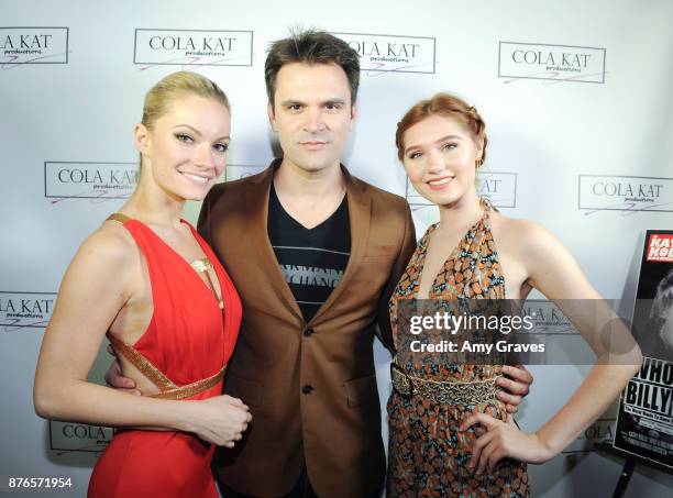 Caitlin O'Connor, Kash Hovey and Serena Laurel attend the "Who Is Billy Bones?" TV Premiere Event on November 19, 2017 in Beverly Hills, California.