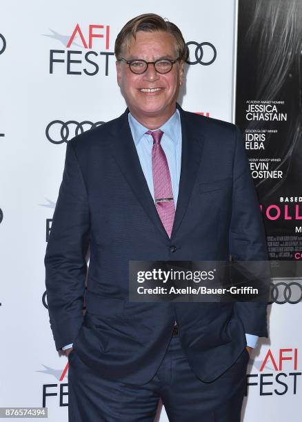 Director/screenwriter Aaron Sorkin arrives at AFI FEST 2017 Closing Night Gala Screening of 'Molly's Game' at TCL Chinese Theatre on November 16,...