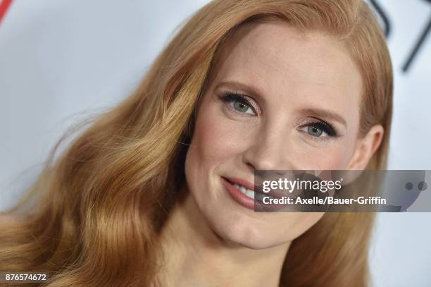 Actress Jessica Chastain arrives at AFI FEST 2017 Closing Night Gala Screening of 'Molly's Game' at TCL Chinese Theatre on November 16, 2017 in...