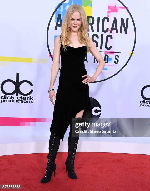 Nicole Kidman arrives at the 2017 American Music Awards at Microsoft Theater on November 19, 2017 in Los Angeles, California.