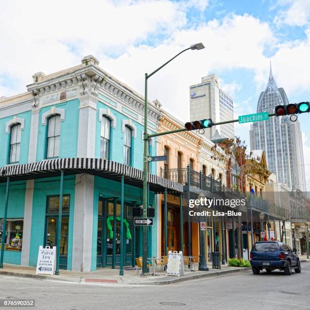 historic district in mobile, alabama. - mobile alabama stock pictures, royalty-free photos & images