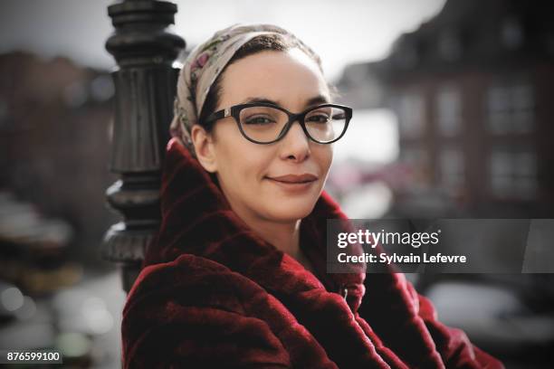Actress Loubna Abidar is photographed for Self Assignment on October, 2017 in Namur, France.