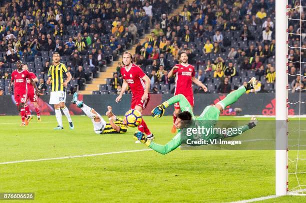 Delvin Chanel N'Dinga of Demir Grup Sivasspor, Hakan Arslan of Demir Grup Sivasspor, Josef de Souza Dias of Fenerbahce SK, Giuliano Victor de Paula...