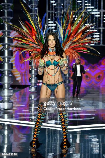 Victoria's Secret Angel Adriana Lima walks the runway during the 2017 Victoria's Secret Fashion Show In Shanghai at Mercedes-Benz Arena on November...