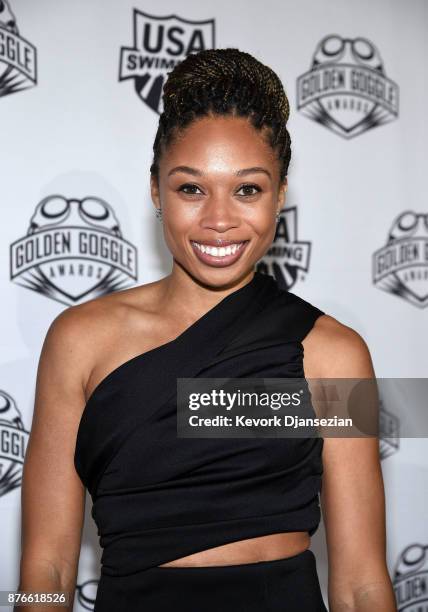 Allyson Felix attends the 2017 USA Swimming Golden Goggle Awards at J.W. Marriott at L.A. Live on November 19 in Los Angeles, California.