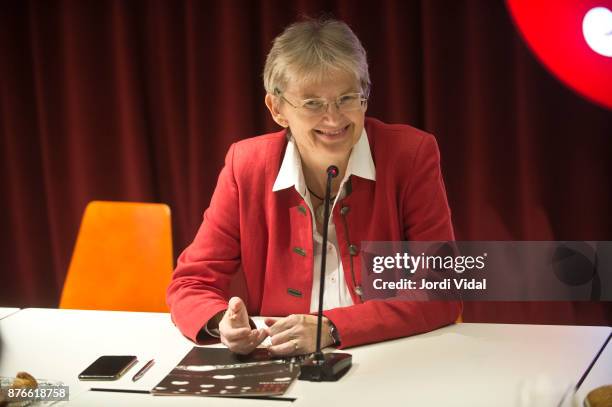Artistic Director of Liceu Christina Scheppelmann attends the press conference for the celebration of his 25th debut aniversary at Gran Teatre del...