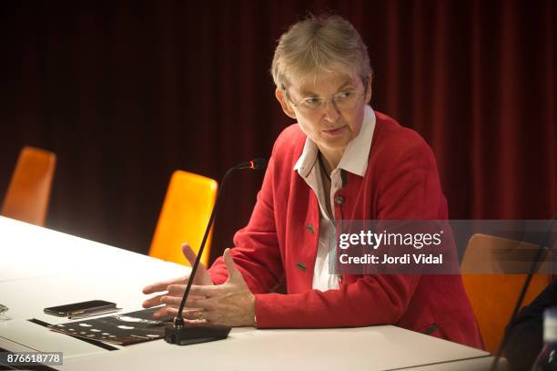 Artistic Director of Liceu Christina Scheppelmann attends the press conference for the celebration of his 25th debut aniversary at Gran Teatre del...