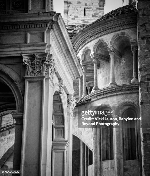 classical architecture of bergamo, italy - bergamo stock pictures, royalty-free photos & images