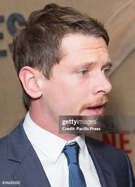 Jack O'Connell attends Netflix Godless premiere at Metrograph.