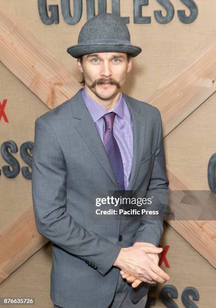 Travis Hammer attends Netflix Godless premiere at Metrograph.