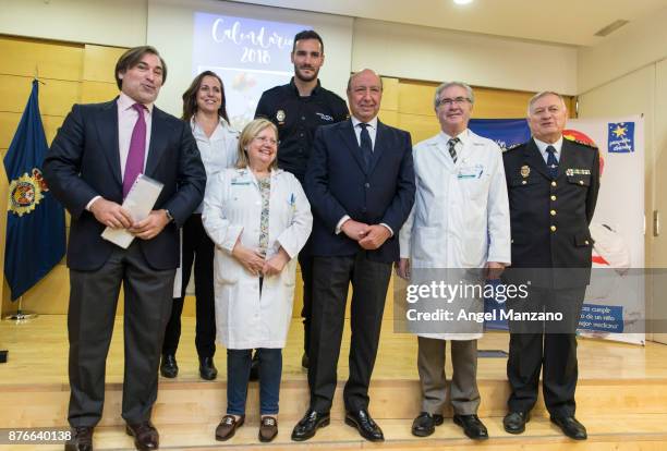 Saul Craviotto and German Lopez Iglesias attend Pequeno Deseo charity calendar on November 20, 2017 in Madrid, Spain.