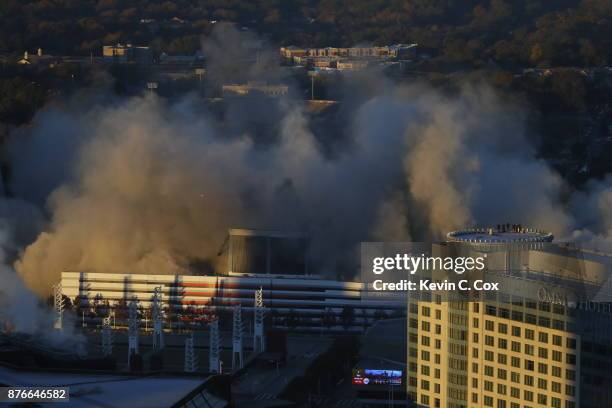 View of the Georgia Dome implosion on November 20, 2017 in Atlanta, Georgia.