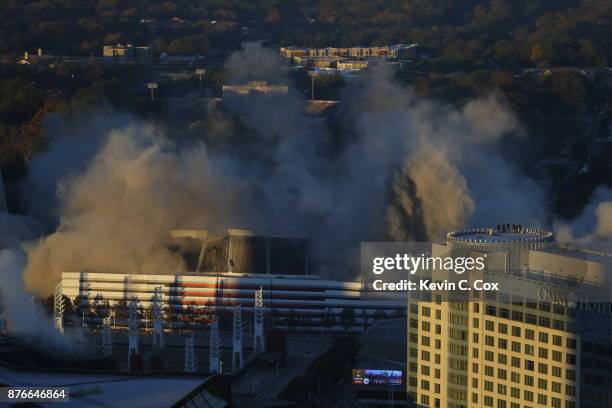 View of the Georgia Dome implosion on November 20, 2017 in Atlanta, Georgia.