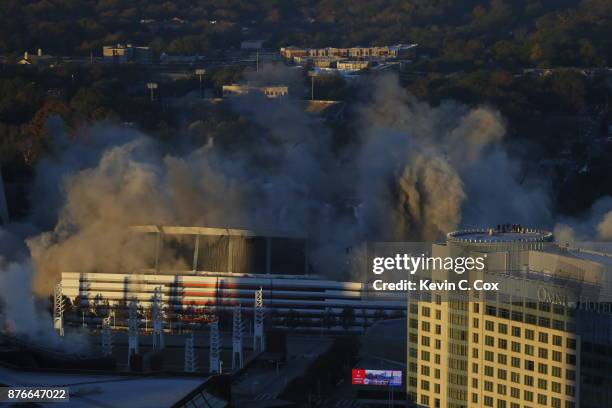 View of the Georgia Dome implosion on November 20, 2017 in Atlanta, Georgia.