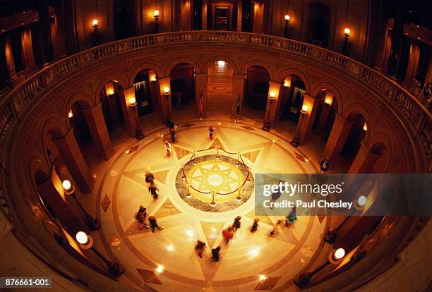 usa, minnesota, st. paul, state capitol, interior view - minnesota state capitol building stock pictures, royalty-free photos & images