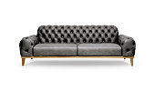 Black leather Luxurious sofa