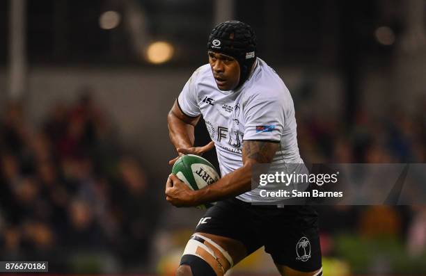 Dublin , Ireland - 18 November 2017; Akapusi Qera of Fiji during the Guinness Series International match between Ireland and Fiji at the Aviva...