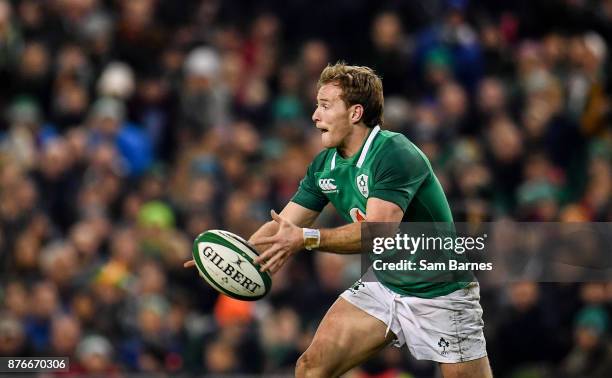 Dublin , Ireland - 18 November 2017; Kieran Marmion of Ireland during the Guinness Series International match between Ireland and Fiji at the Aviva...