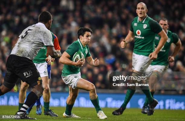 Dublin , Ireland - 18 November 2017; Joey Carbery of Ireland during the Guinness Series International match between Ireland and Fiji at the Aviva...