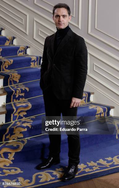 Actor Pedro Alonso attends the 'Traicion' TV sries presentation at Valtierra studios on November 20, 2017 in Madrid, Spain.