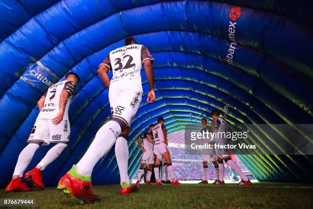 Players of Tijuana walks through the tunnel prior the 17th round match between Toluca and Tijuana as part of the Torneo Apertura 2017 Liga MX at...