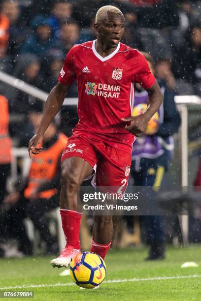 Arouna Kone of Demir Grup Sivasspor during the Turkish Spor Toto Super Lig football match between Fenerbahce and Demir Grup Sivasspor on November 19,...