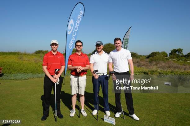 Chris Sands, Skycaddie UK Sales Representative, James Holmes, Skycaddie UK and European Sales Manager, Colin Greenhill, Golfplan Commercial Director...