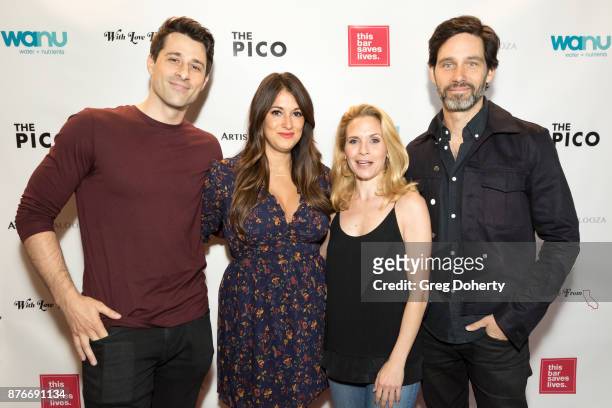 Ryan Caltagirone, Angelique Cabral, Sally Pressman and David Rogers attend With Love From California: A Night Of One Act Plays Benefiting Hurricane...