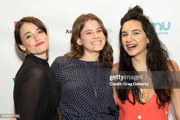 Nicole Rayden, Sosie Bacon and Jenna Jimenez attends With Love From California: A Night Of One Act Plays Benefiting Hurricane Relief Efforts Through...