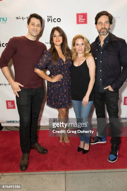 Ryan Caltagirone, Angelique Cabral, Sally Pressman and David Rogers attend With Love From California: A Night Of One Act Plays Benefiting Hurricane...