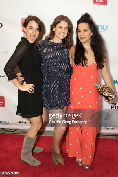 Nicole Rayden, Sosie Bacon and Jenna Jimenez attends With Love From Florida: A Night Of One Act Plays Benefiting Hurricane Relief Efforts Through...