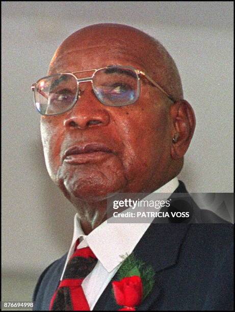 This photo taken in June 1993 in Blantyre shows former dictator of Malawi, Kamuzu Banda. Banda died on November 25, 1997 at the City Garden Clinic in...