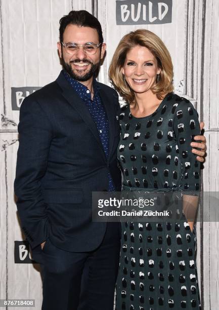 Arian Moayed and Kelli O'Hara attend the Build Series to discuss 'The Accidental Wolf' at Build Studio on November 20, 2017 in New York City.