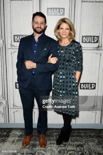 Arian Moayed and Kelli O'Hara attend the Build Series to discuss 'The Accidental Wolf' at Build Studio on November 20, 2017 in New York City.