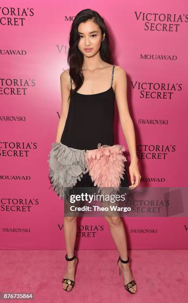 Model Estelle Chen attends the 2017 Victoria's Secret Fashion Show In Shanghai After Party at Mercedes-Benz Arena on November 20, 2017 in Shanghai,...