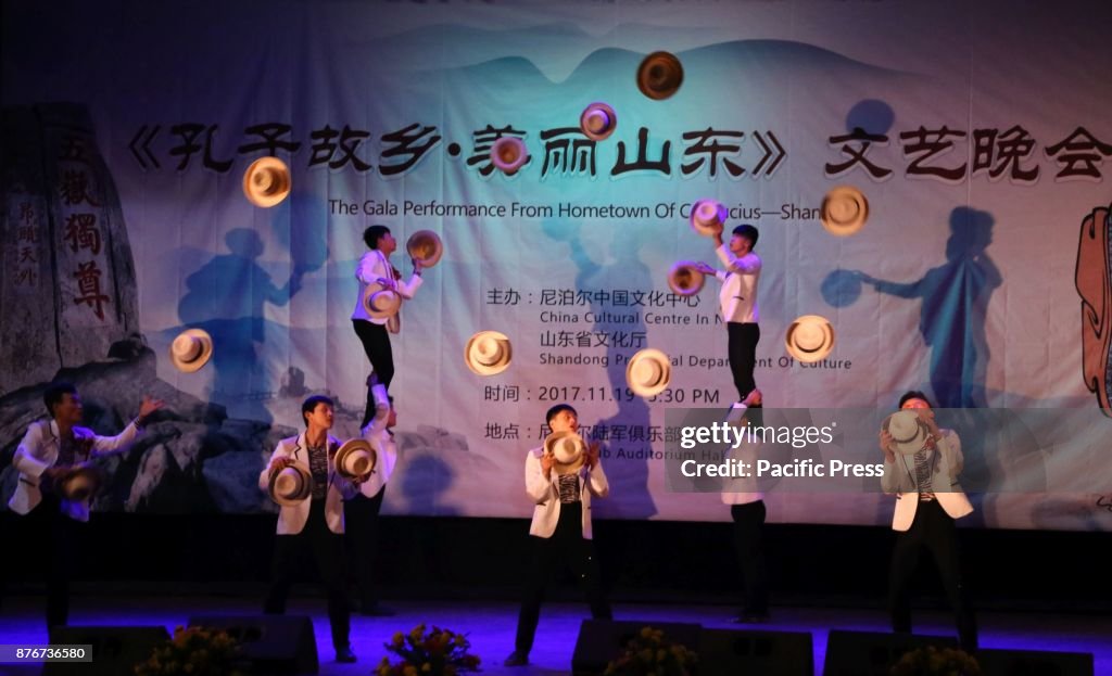 Chinese Artists from Shandong show acrobatic skills in a...