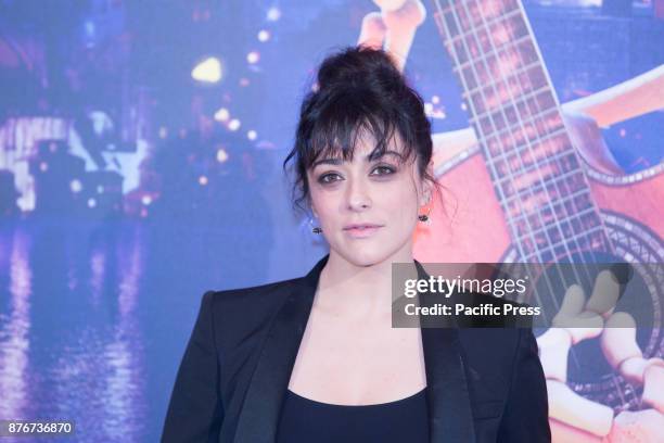 Italian actress Valentina Lodovini during photocall in Rome at Hotel De Russie of Disney Pixar "Coco" movie.