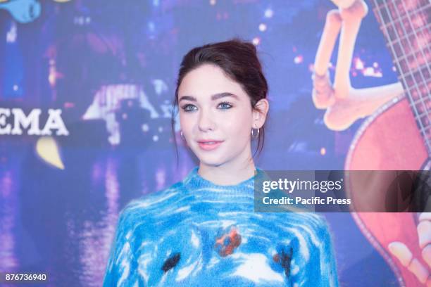 Italian actress Matilda De Angelis during photocall in Rome at Hotel De Russie of Disney Pixar "Coco" movie.