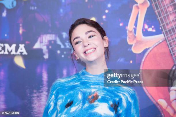 Italian actress Matilda De Angelis during photocall in Rome at Hotel De Russie of Disney Pixar "Coco" movie.