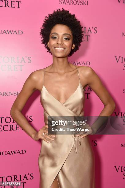 Alecia Morais attends the 2017 Victoria's Secret Fashion Show In Shanghai After Party at Mercedes-Benz Arena on November 20, 2017 in Shanghai, China.