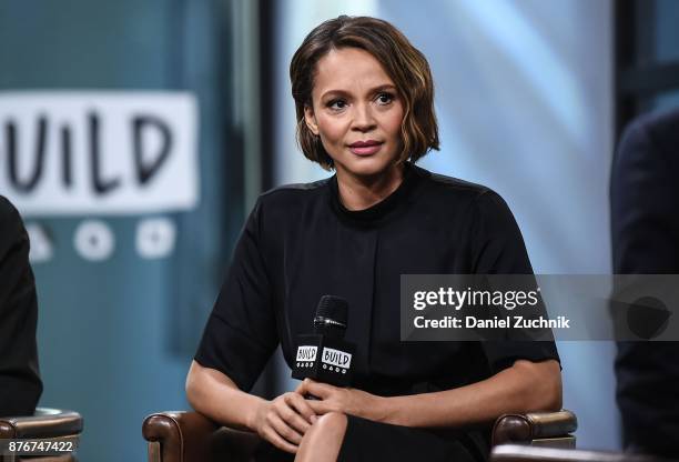 Carmen Ejogo attends the Build Series to discuss the new film 'Roman J. Israel, Esq.' at Build Studio on November 20, 2017 in New York City.