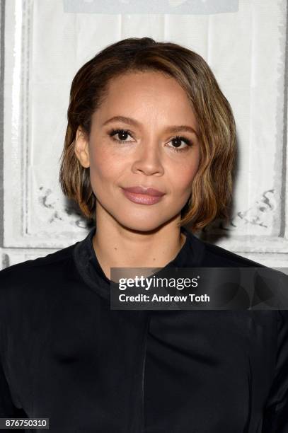 Carmen Ejogo attends the Build Series to discuss ÔRoman J. Israel, Esq.Õ at Build Studio on November 20, 2017 in New York City.