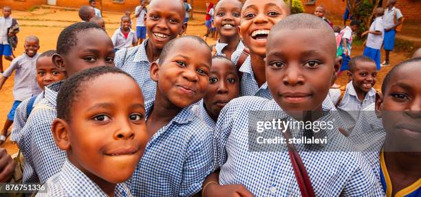 happy african kids - rwanda stock pictures, royalty-free photos & images