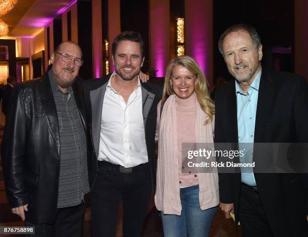 Steve Cropper, Patty Hanson, Charles "Chip" Esten and Rudy Gatlin attend the second annual 'An Evening Of Scott Hamilton & Friends' hosted by Scott...