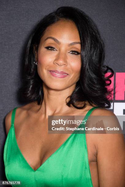 Jada Pinkett Smith attends the "Girls Trip" Paris Premiere at UGC Cine Cite Bercy on November 20, 2017 in Paris, France.